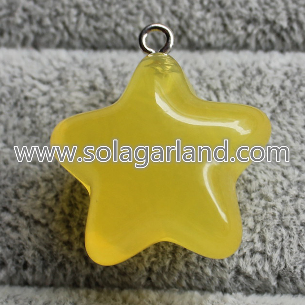 Plastic Star Charm Pendants