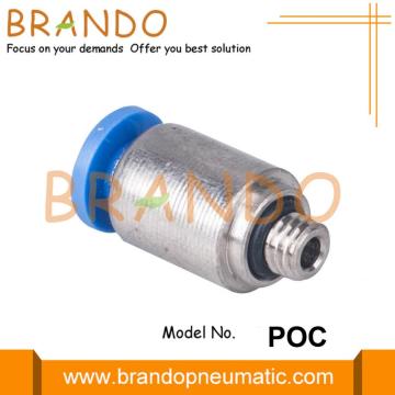 Round Male Straight Push-In Miniature Pneumatic Fittings 6mm