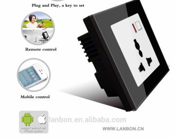 Lanbon L6 wifi power plug wall socket for home appliance; wifi electronic socket by smartphone