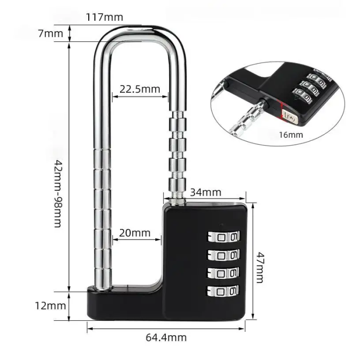 Комбинированная палочка с длинной кандалом без рустины без русти