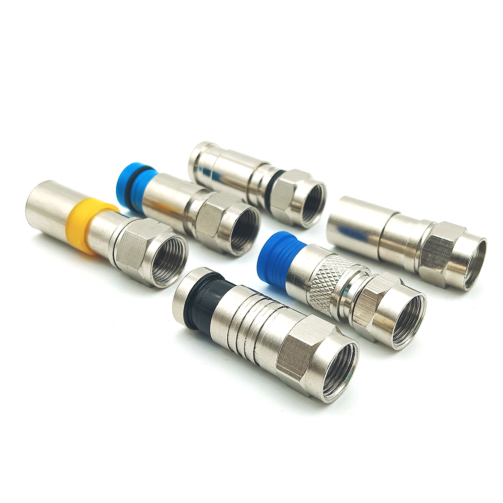 F Type Male Plug Compression Cable Connector Adapter