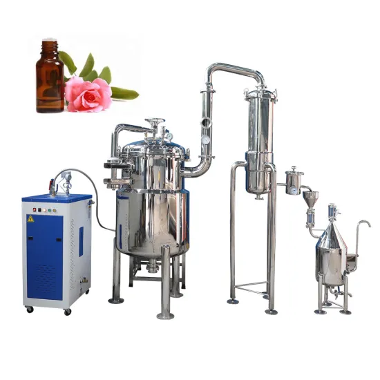 Blue Chamomile Organic Aloe Vera Oil Extracting Machine Essential Oils Extractor Vacuum Distiller