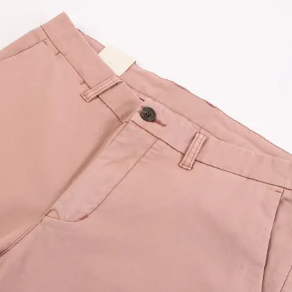 Man's Pink Woven Fabric Pants