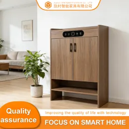 Smart Shoe Cabinet with Cardamom Color Wooden Door