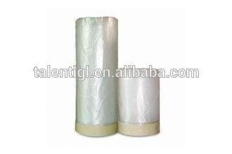 Pretaped drop cloth for painting protective