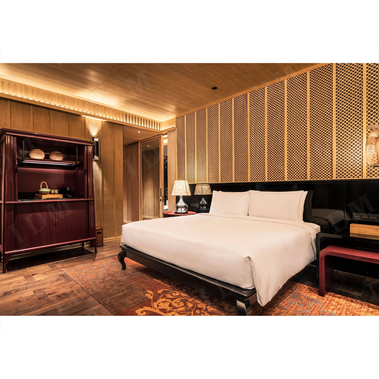 Modern Wood Veneer Hotel Furniture Project