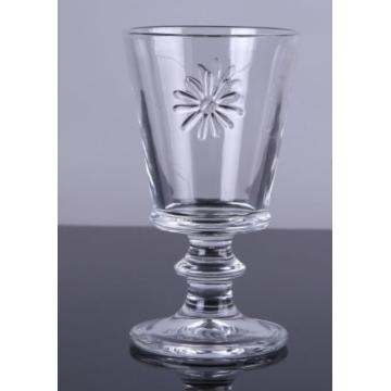 Hand Pressed Flower Design Drinking Glass Tumbler And Goblet