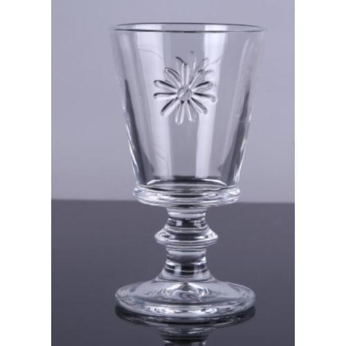 Hand Pressed Flower Design Drinking Glass Tumbler And Goblet