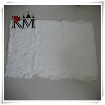 white rabbit skin fur plate