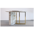 Modern Marble Stainless Steel Leg Round Dining Table