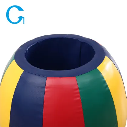 Kids indoor climbing play equipment rainbow barrel soft play gym