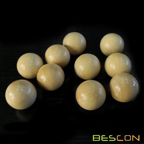 Bescon 1-1/4 inch Natural Hardwood Round Balls 10pcs Set- Lacquered Wooden Balls for Crafts & Architectural Work & Design or DIY