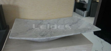 Carrara white marble unqiue design basin