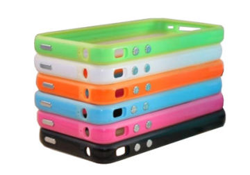 White , Black Apple Iphone Accessories Bumper Case With Metal Buttons For Volume