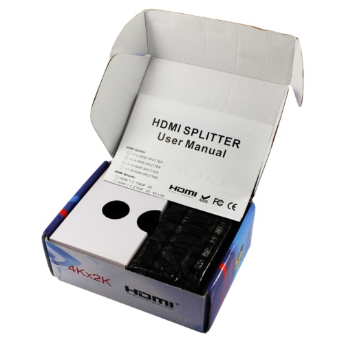 HDMI Splitter 2.0 1x2 with 1 input 2 outputs support 4k 60Hz