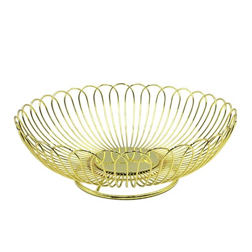 Gold Plating Stainless Steel Fruit Storage Basket