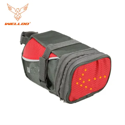 Motorcycle saddle bags with Led Lighting Indicator Bicycle Turn signal