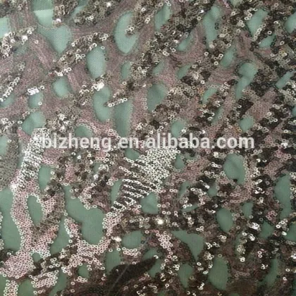 beads embroidery sequin net embroidery fabric