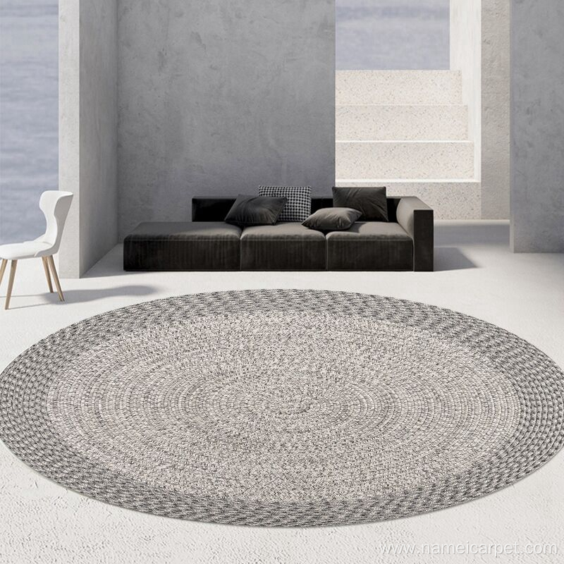 big pp braided round indoor outdoor carpet rug