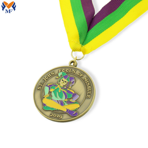 Personalized award medals with enamel color