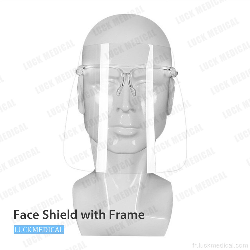 Bouclier facial protecteur avec un cadre anti-pulvérisation