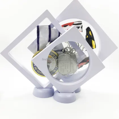 Clear Plastic Coin Display Box - 7x7cm for Jewelry Packaging