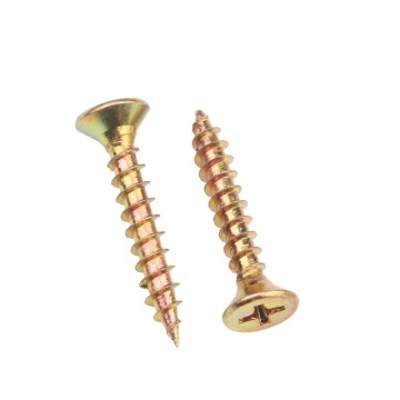 Zhixin Factory Wholesale Yellow Zinc Plated Chipboard Screw for Drywall: Self-Tapping Chipboard Screws
