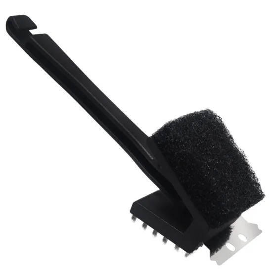 3-in-1 Grill Accessory Set: Comprehensive Cleaning Brush with Scraper