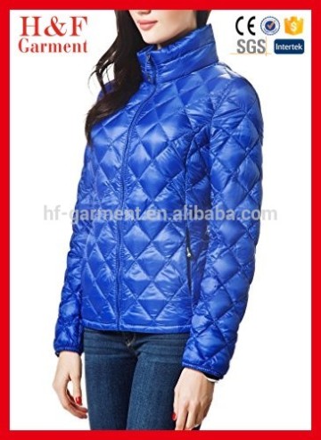 100% nylon padded jacket women quilted jacket