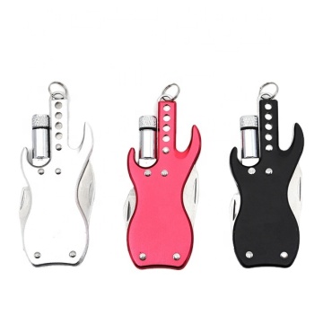 Multifunctional Guitar-Shaped Folding Knife with Light - Outdoor Tool Cutter Gift