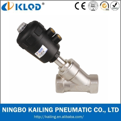 2 way Thread Connector Pneumatic Normally Closed angle seat valve KLJZF