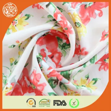 Floral printed rayon spandex hawaiian print fabric