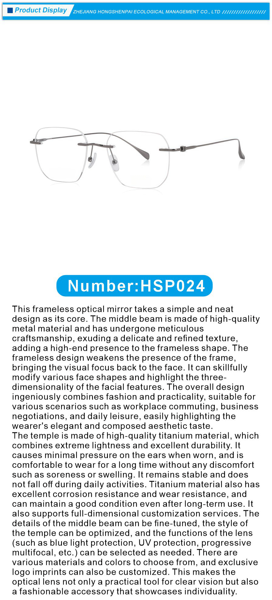 Hybrid Material Series Glasses