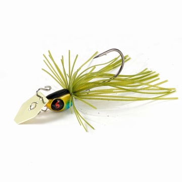 HISOLURE 8.6g Fishing Chatterbait Jig Hook Spinner Buzz Bait for Bass Pike Tiger Muskie