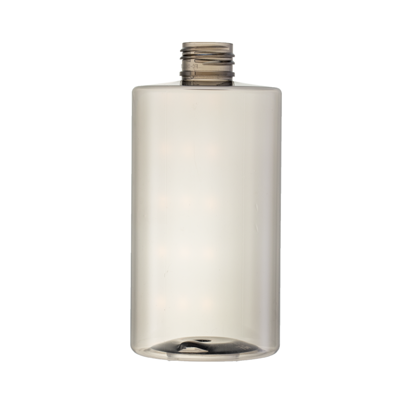 Garrafa PET cilíndrica preta transparente de 300 ml/10 OZ com gargalo 24/410