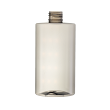 Garrafa PET cilíndrica preta transparente de 300 ml/10 OZ com gargalo 24/410