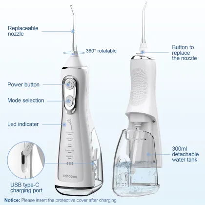 300ml Water Jet Flosser Dental Irrigator Teeth Flosser Water Flosser