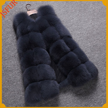Fashion top quality custom colour real fox fur vest