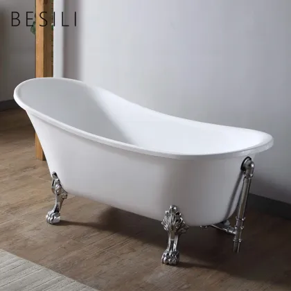 Classic Black Freestanding Tiger Claw Foot Bath Tub