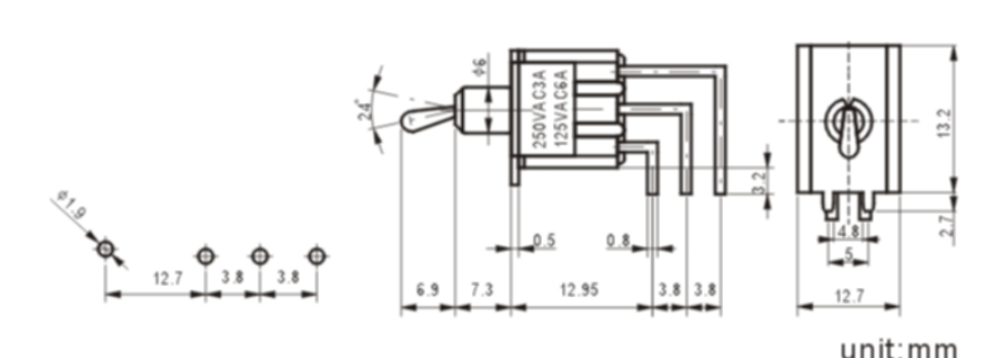 MTS-203-C4-1 toggle switch