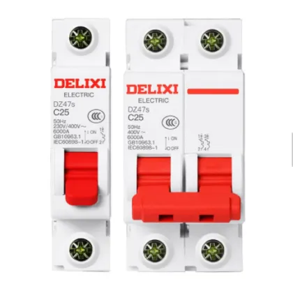 DELIXI Mini Air Breaker Switch 1P 10A to 63A for DIY Smart Home Automation