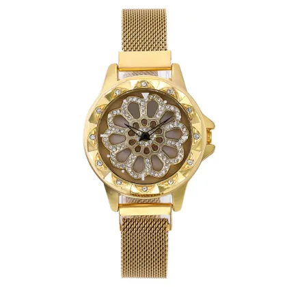 360 Rotation Girl's Magnets Quartz Bracelet Watch for Women: Stylish Timepieces