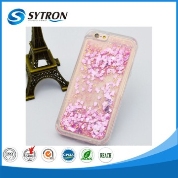 2016 new products TPU+PC material Quicksand mobile phone shell for iphone6s