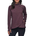 Sweat-shirt de pull en toison féminin de vêtements de sport