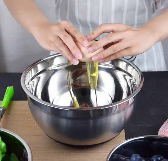 Silica Gel Metal Stainless Steel Mixing Bowl