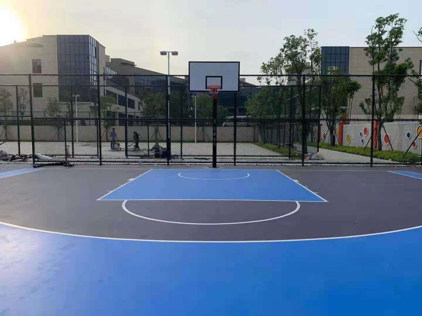 outdeoor Land-buried basketball hoop
