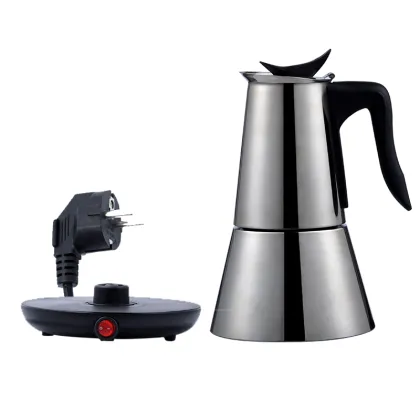 High Quality China Stainless Steel Mocha Pot Coffee Maker Electric Espresso Coffee Pot
