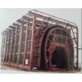 Open cut tunnel forming construction device
