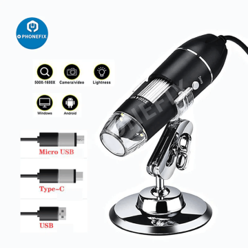 Adjustable USB Digital Microscope Type-C Electronic Microscope Camera