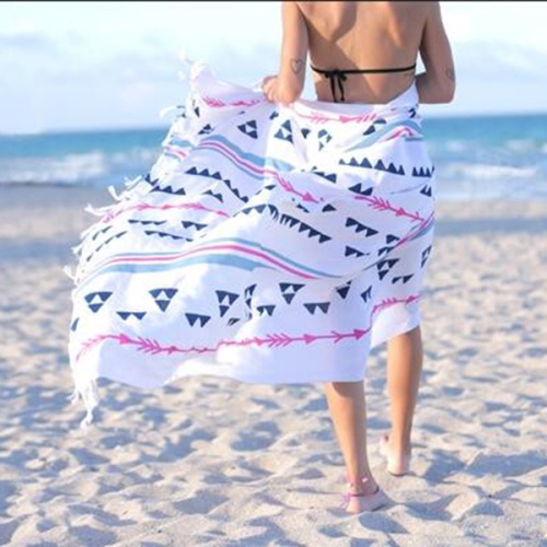 microfiber womens beach towel striped